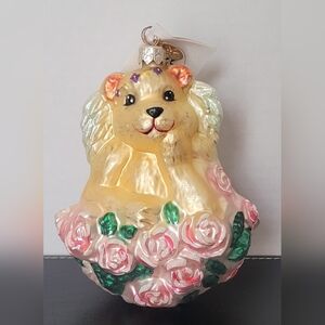 Christopher Radko Rosy O'Bear Angel Christmas Ornament Hand-blown W Tag Poland